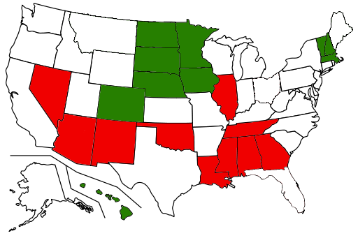 Best and worst states for credit 2019